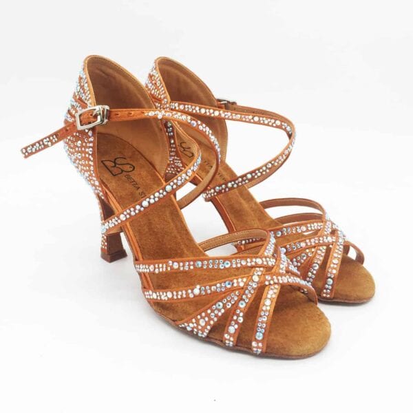 Bettastep Latin Dance Shoes Show Tan, dance heel 8,5 cm