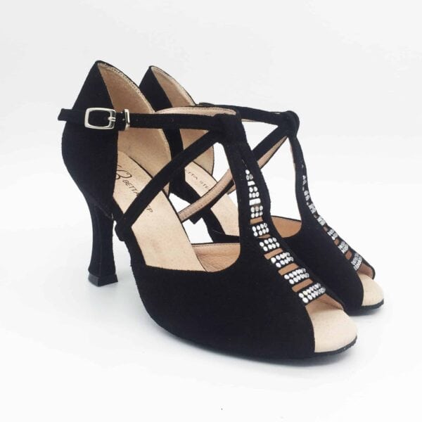 Betta Black leather, heel 8,5 cm - Afbeelding 2