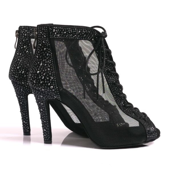 Black High Heels Boots, heel 10 cm - Afbeelding 4
