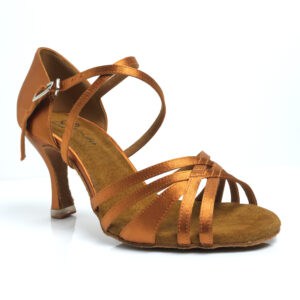 Deep tan latin, heel 7.5cm