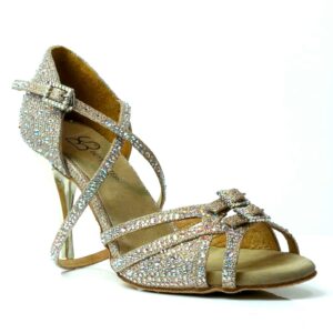 Gold Pearl kizz, heel 9 cm