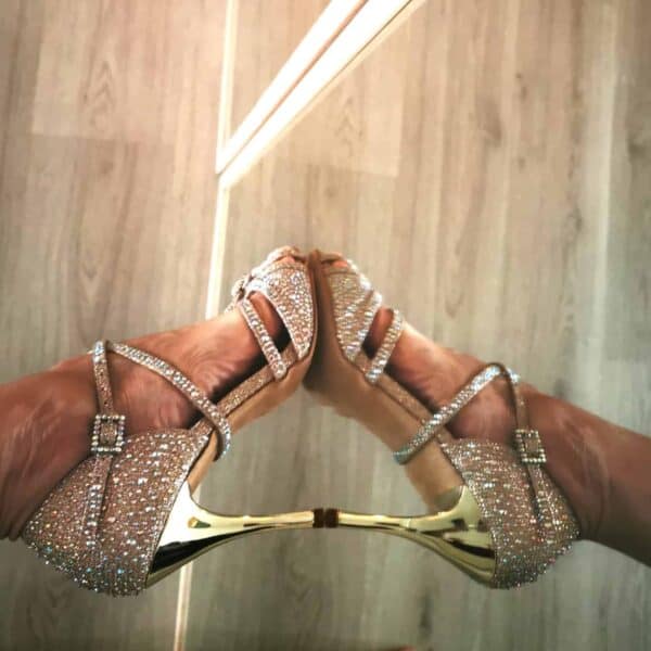 Gold Pearl kizz, heel 9 cm - Image 5