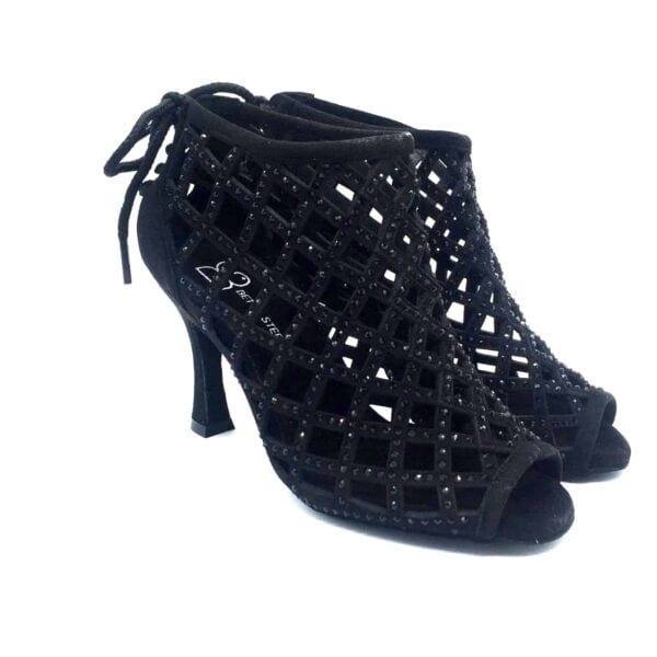 Black Cage Boots, heel 6cm - Image 8