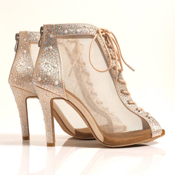 Nude High Heels Boots, heel 10 cm - Image 2