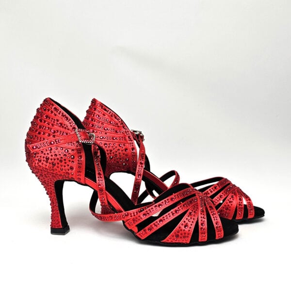 Red showgirl, heel 7.5cm - Image 4