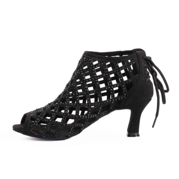 Black Cage Boots, heel 6cm - Image 3