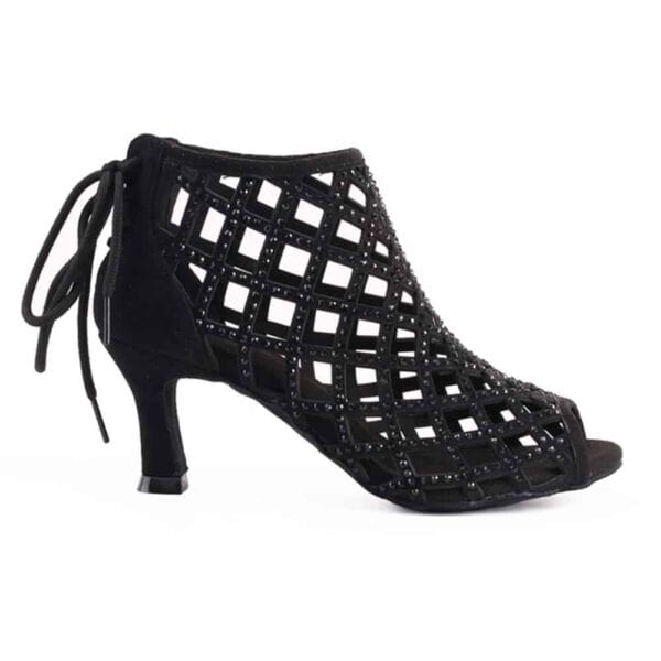 Black Cage Boots, heel 6cm