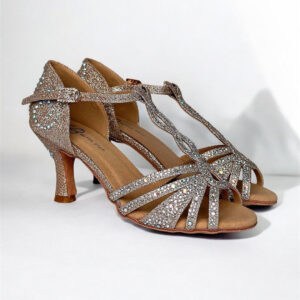 Bettastep Dance Shoes JASMINE Gold, dance heels 6.4 cm