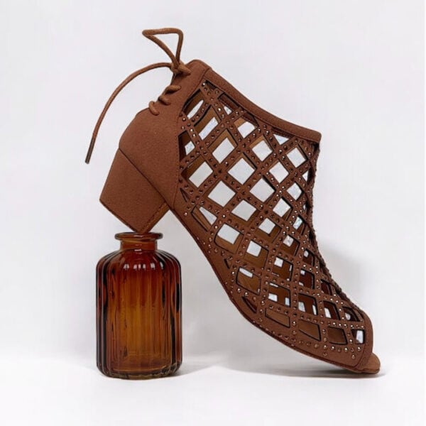 Bettastep Dance Shoes CAGE Brown, dance heels 4cm