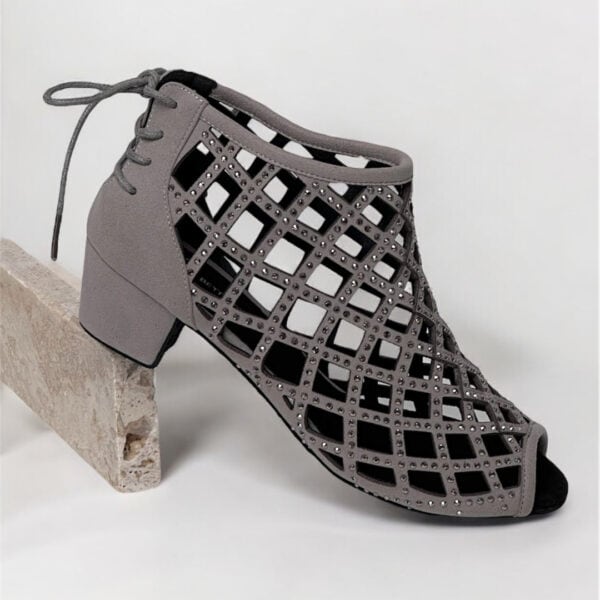 Bettastep Dance Shoes CAGE Grey, dance heels 4cm - Image 4