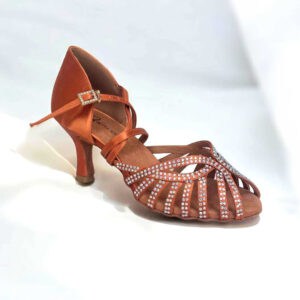 Bettastep Dance Shoes NATACHA Tan Pearl, dance heels 6.4cm